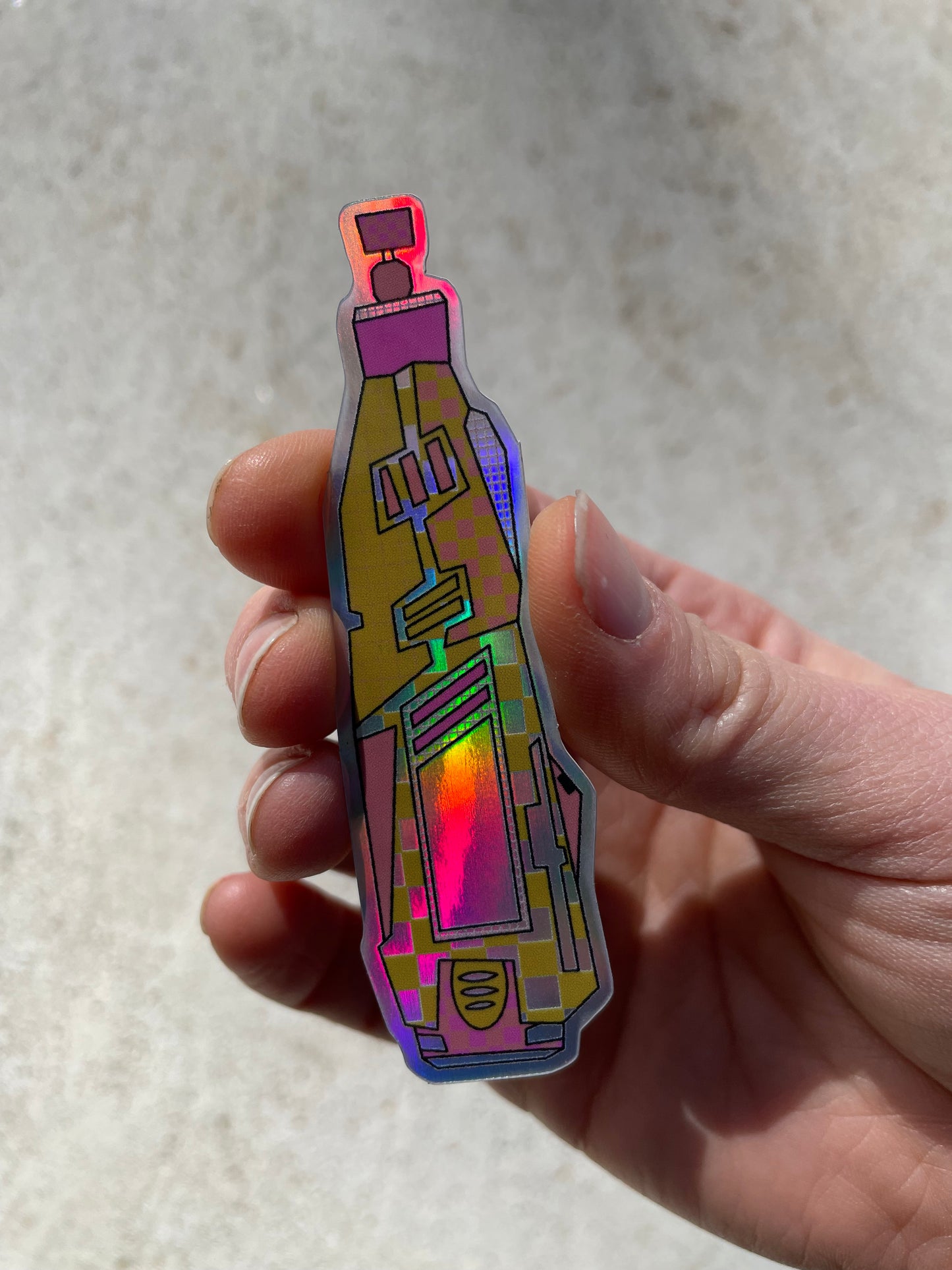 EXCLUSIVE Holographic Abstract Drill Sticker