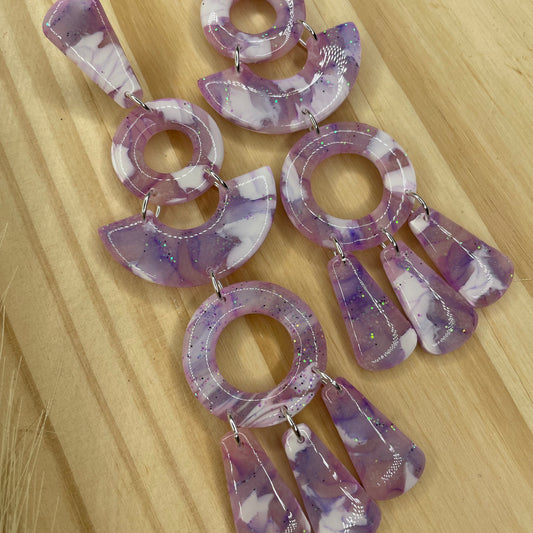 Purple Sparkle Dangles