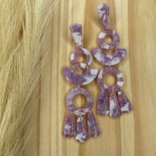 Purple Sparkle Dangles
