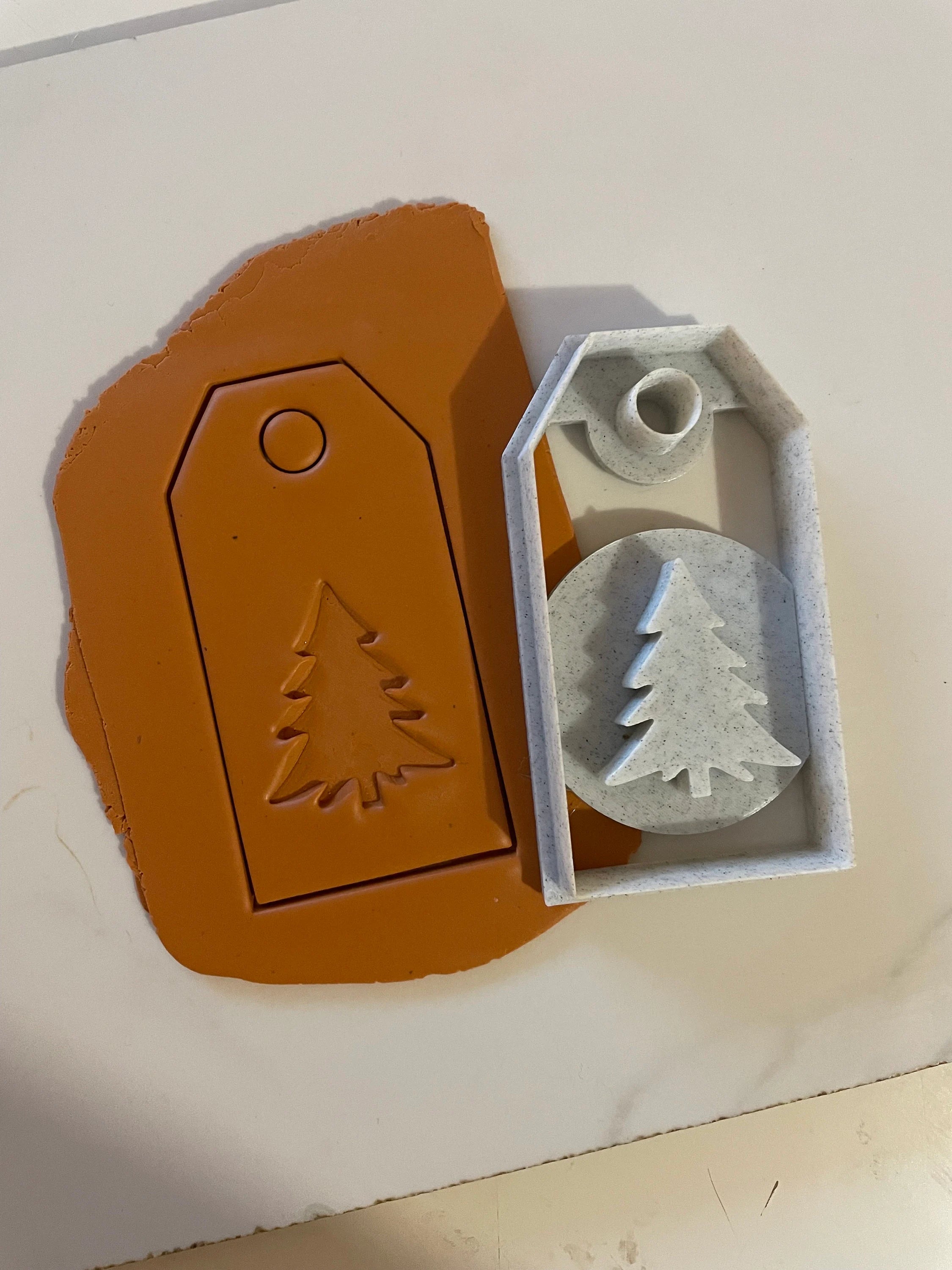 Tree Shape Tag Tree Emboss Gift Tag – EarBlooms